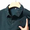 Camiseta de Manga Larga Casual de Dos Piezas Falsas de Venta Caliente para Hombre, Cómoda, Elegante, Transpirable, Camisa Polo de Capa Base, Ropa para Hombre