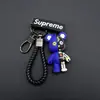 Novo Chaveiro Mecânico de Urso Pingente de Carro Desenho Animado da Moda Decoração Criativa para Bolsa de Casal Chaveiro de Silicone