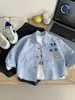 Camisa Xadrez Infantil Masculina 2026 Primavera Nova Estilo Coreano Desenho Animado Manga Longa para Crianças Pequenas e Médias Tops Casuais