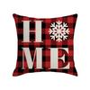 Conjunto de Quatro Fronhas Decorativas de Natal, Árvore de Natal, Rena, Decoração de Letras, Sofá, Sala de Estar, Almofadas Decorativas para Lançar ao Ar Livre