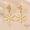 Europa y Estados Unidos invierno transfronterizo nueva moda personalidad simple Joker aretes de copo de nieve joyería para uso diario al por mayor