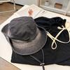 Sombrero de Senderismo para Exteriores de Mezclilla Lavada para Mujer Japonés para Senderismo Cabeza Grande Wai Sombrero de Pescador Protector Solar Filtro Solar Sombrero de Mezclilla Occidental