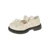Zapatos de piel para niña 2026 nuevo primavera y otoño zapato negro con lazo estilo princesa casual suela suave zapatos de vestir estilo princesa para niña