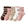 Calcetines para niños, calcetines para bebé Clase A, diseño de cachorro de dibujos animados, longitud media hasta la pantorrilla, calcetines de algodón, para niños y niñas, antibacterianos, calcetines para bebé sin costuras