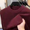 Novo Suéter Espesso de Inverno Masculino 2026 para Meia-Idade e Idosos, Camisa Base Tricotada, Suéter de Gola Redonda com Jacquard, Atacado de Suéteres Puyuan