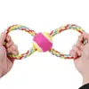 Brinquedo de Corda de Algodão Resistente a Mastigação para Cachorros, Brinquedos para Cães de Porte Pequeno e Médio, Brinquedo de Nó de Corda, Conjunto de Frisbee Suprimentos para Animais de Estimação