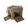 Caja plegable de plástico estilo japonés de 20 litros con doble puerta lateral, pequeña caja de almacenamiento para el hogar y camping al aire libre.