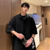 Verão Novo Quick-drying Cool Short-sleeved Shirt Masculino Moda Japonesa Marca Loose Casual Casal Ice Silk Shirt Jaqueta