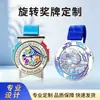 Produção de medalhas metálicas rotativas para premiações comemorativas de maratonas escolares, competições de futebol, basquete e corrida
