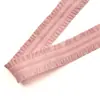 Cor pontual 2cm estilo coreano renda plissada renda cogumelo acessórios elástico com babados brinquedos DIY feitos à mão