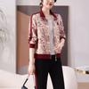 Conjunto de Ropa de Primavera para Mamá 2026 Nueva Moda Casual Ropa Deportiva Conjunto de Dos Piezas Elegante Chaqueta Floral de Primavera y Otoño para Mujer