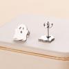 Murciélago fantasma calabaza gato de Halloween y otras formas aretes de acero inoxidable tres colores opcionales fábrica en stock suministro transfronterizo