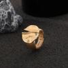 Anillo elástico unisex de aleación geométrica mate, estilo europeo y americano, de gran venta transfronteriza en Amazon.