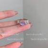 Japonês e coreano ins estilo simples diário de cristal moonstone anel aberto elegante elegante anel personalizado pulseira all-match
