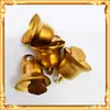 Suministro de fábrica cobre hierro acero inoxidable forma de campana forma de cuerno pintura de color dorado por galvanoplastia al vacío Campana de Navidad