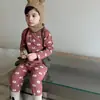 Conjunto de Ropa Interior Térmica de Lycra de Manga Larga Antibacteriano de 10A para Niños y Niñas Jóvenes, Ropa de Otoño y Pantalones, Ropa para el Hogar para Niños y Niñas