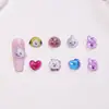 Mini Decorações de Nail Art Estilo Japonês Desenho Animado Resina Pequenos Acessórios Brinco DIY Animais Fofos Acessórios de Unha Vestíveis Atacado