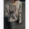 Sudadera de textura acanalada con media cremallera para hombre, nueva camiseta de manga larga resistente para la primavera de 2025, chaqueta de marca moderna de corte holgado