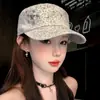 Gorra de hípica de ala plana con estampado de leopardo y remaches tachonados, gorra de vendedor de periódicos vintage desgastada de alta gama, gorra de mujer moderna y única