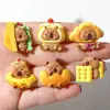 Galleta de Dibujos Animados Pastel Capibara Accesorios de Resina Imanes para Nevera DIY Ventilador Pequeño Accesorios para el Cabello Pinzas para el Cabello Hebillas para Zapatos Accesorios