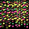 Guirlanda de Papel Fluorescente Faixa Fluorescente Disco Estrela de Cinco Pontas Fio de Papel Fluorescente Decoração Suspensa Espiral Decoração de Festa Fluorescente Suprimentos