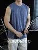 Chaleco Sin Mangas de Algodón con Diseño Jacquard Nagano, Enfriamiento, Secado Rápido, Amigable con la Piel para Hombre, Camiseta Tirantes de Hombro Ancho de Alta Elasticidad para Verano