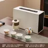 Taza de Té Rápida Yuan Shan Portátil para Exteriores Viaje Fabricante de Té para Coche Juego de Té Kung Fu de Cerámica de Vidrio de Alto Valor Juego Pequeño