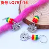 Aleación Diamante Incrustado Gato Kt Peluca Cabello Trenzado Pasador Decorativo Anillo para el Cabello Tocado Joyería Hecha a Mano DIY Suministro Transfronterizo
