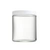 Botella de crema de vidrio transparente azul verdoso de té de 8 oz y 240 g, portavelas de aluminio de 70 ml, taza vacía para aromaterapia