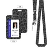 Porta Credencial Estampado de Leopardo Transfronterizo, Insignia de Empleado Estilo Ins, Credencial de Trabajo con Correa, Clip Trasero de Metal, Porta Credencial Retráctil