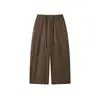 Calça Masculina Ru Meng Retrô Japonês Relaxada Plissada Reta Wide-Leg Outono Tendência Marca Estilo Preguiçoso Versátil Casual Longa