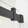 Box de chuveiro linear minimalista transfronteiriço com porta de correr de vidro temperado à prova de explosão e divisória de separação úmido-seco para banheiro