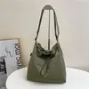 2024 Nuevo Bolso de Hombro Plegado con Cordón de Nailon Impermeable de Gran Capacidad para Viajes Casuales Bolso Cruzado Tipo Cubo