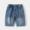 Ropa de Verano para Niños 2025 Verano Nuevo Pantalones Cortos de Color Sólido para Bebés Niños Grandes Pantalones Cortos de Mezclilla Suave para Bebés