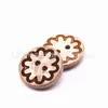 Botones de Coco Natural Retro Modernos Botones Florales Botones de Madera Botones para Cárdigan Tejido Botones de Concha de Coco para Jeans