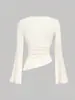 Ruiyou 2026 Tienda en Línea Independiente Transfronteriza Otoño/Invierno Comercio Exterior Camiseta de Manga Larga Estilo Europeo y Americano Color Sólido Camiseta Básica Elástica