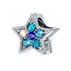 Pulsera de Estrella Azul de Cinco Puntas Transfronteriza Cuentas Sueltas Pulsera DIY Hecha a Mano Collar Materiales Hechos a Mano Cuerda Trenzada Cuentas Regalo