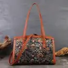 Producto Nuevo de Comercio Exterior 2026: Bolsa Boston Grande de Gran Capacidad para Madres de Mediana Edad, Bolso de Hombro/Axila Bordado a Mano para Mujer