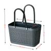 Cesta Pequena Estilo Japonês com Textura de Linho, Cesta de Armazenamento de Mão, Cesta de Compras de Supermercado, Cesta Plástica Fashion, Cesta de Compras B