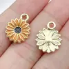 Accesorios para joyería DIY de aleación: Colgantes de flor de goteo de aceite, girasol y margarita para pendientes, collares y llaveros, un superventas transfronterizo