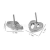 Jiangtai F136 Titanio Transfronterizo Estilo Pin Corazón Alado Piercing Labio Aleación de Titanio G23 Joyería para Piercing Corporal Cartílago de Oreja Clavo