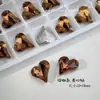 Maillard Arte de Uñas Champagne de Alta Calidad Marrón Claro Fondo Puntiagudo Diamante Irregular Color Té Huevo de Paloma Diamante Apilado Decoraciones para Uñas