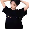 Camiseta de Manga Corta para Mujer Talla Grande, Corte Holgado, 100% Algodón, Nuevo Diseño Estilo Americano Verano 2025, Top de Manga Media de Nicho, Marca de Tendencia