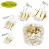 Conjunto Combinado de Clipes de Metal de Cauda Longa, Clipes para Papel Pretos, Pastas de Folhas Soltas, Clipes para Documentos, Clipes para Recibos, Conjunto Multiespecificação para Agendas
