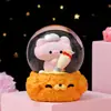 Adornos Creativos Lindos de Bola de Agua Luminosa para Escritorio de Mascotas, Adornos de Decoración Electrónica con Luz de Bola de Cristal de Animal de Papas Fritas Lindas