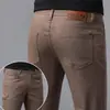 Jeans Amarillos de Alta Gama para Hombre Otoño 2026, Corte Delgado, Elásticos, Pantalones Largos, Modernos, Casuales, Versátiles, Tendencia, Color Sólido