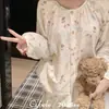 [Loja vendendo] Pijama fofo de cachorrinho feminino primavera e outono novo xadrez manga longa calça cartoon japonês residência estudantil