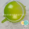 Verde tênis bola de tênis redonda alumínio filme folha de alumínio balão suporte texto publicitário padrão de marca quatro furos podem ser pendurados