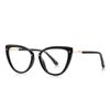TR90 nuevos lentes anti luz azul 2221 tendencia transfronteriza ojo de gato espejo plano comercio exterior montura óptica de resorte para mujer en stock