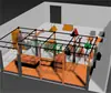 Equipamento de Treinamento de Parkour Infantil Jardim de Infância Estrutura de Parkour de Madeira Conjunto de Escalada Barra Única Conjunto de Nove Peças para Crianças e Adolescentes